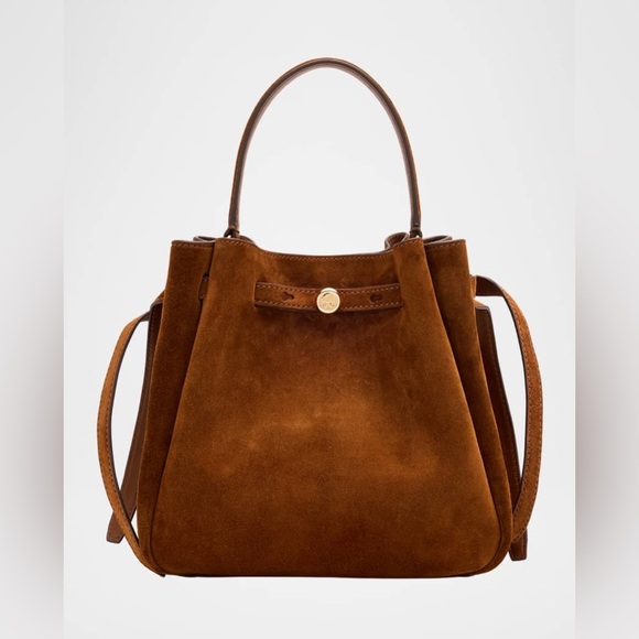 Tory Burch Romy Belted Suede Bucket Bag NWT - Picture 2 of 6